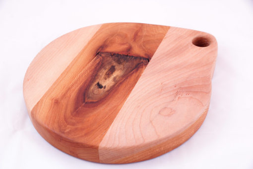 Rundes Servierbrett aus Platane-256